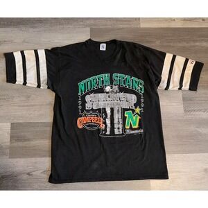 Vintage North Stars Stanley cup Championship Shirt hockey 1991 NHL Logo 7 XL